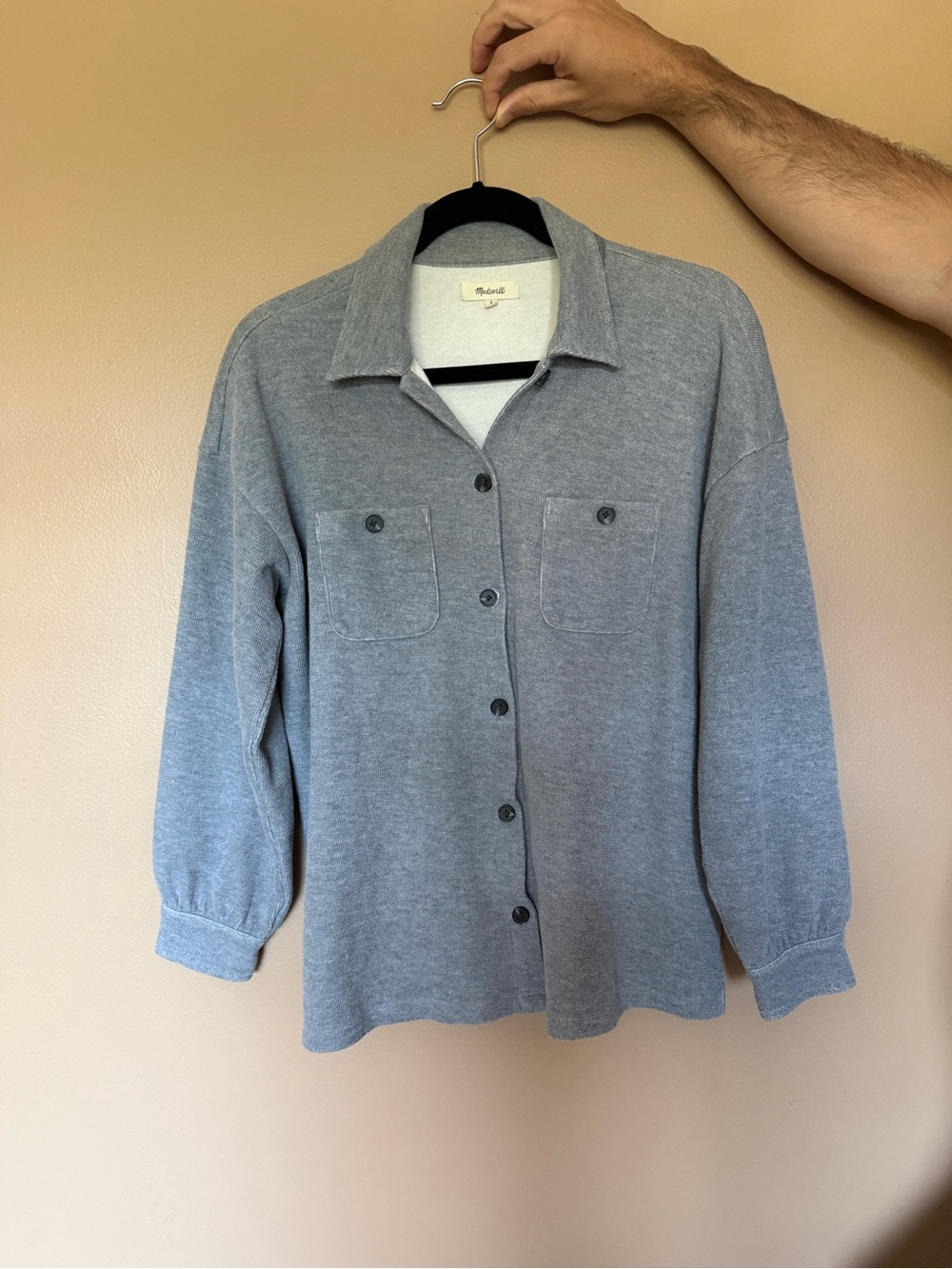 Madewell oversized gray button down size M